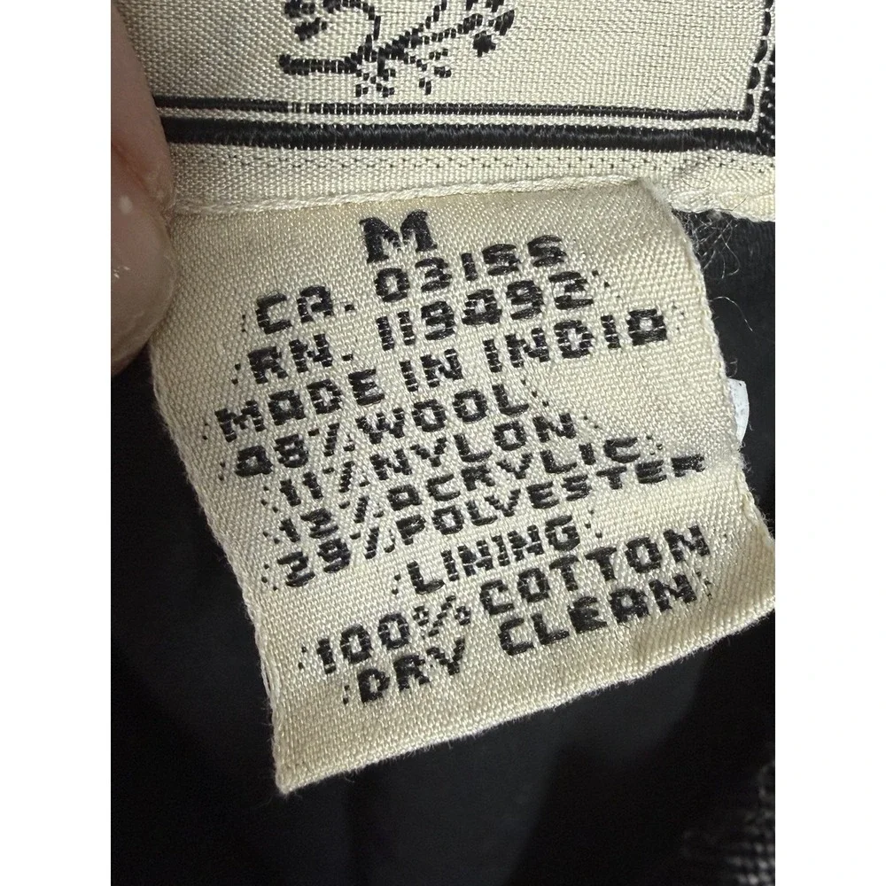 April Cornell Wool Embroidered Blazer‎ Womens M Floral Button Front Jacket - Picture 11 of 13